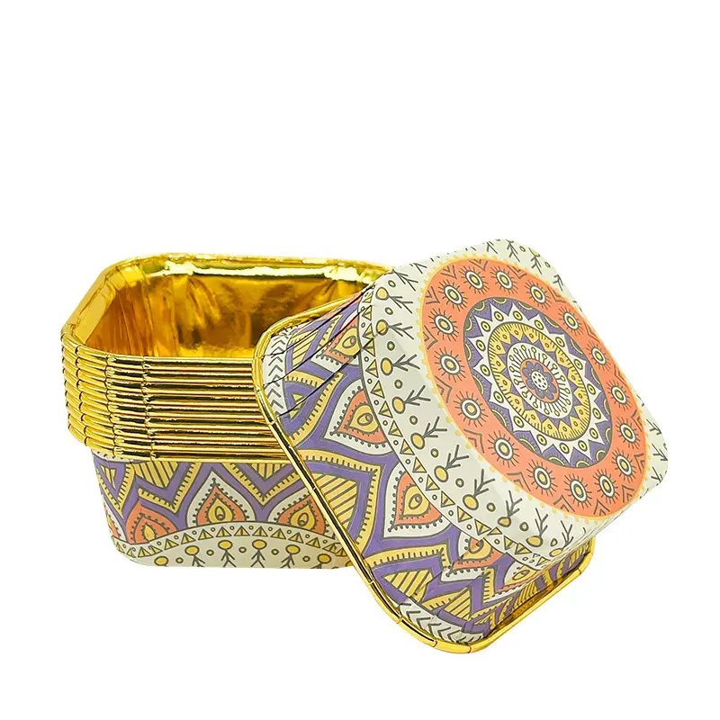 Bohemia Style Square Muffin Cups-3-packsources.com