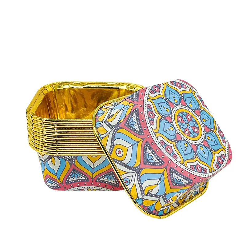 Bohemia Style Square Muffin Cups-2-packsources.com