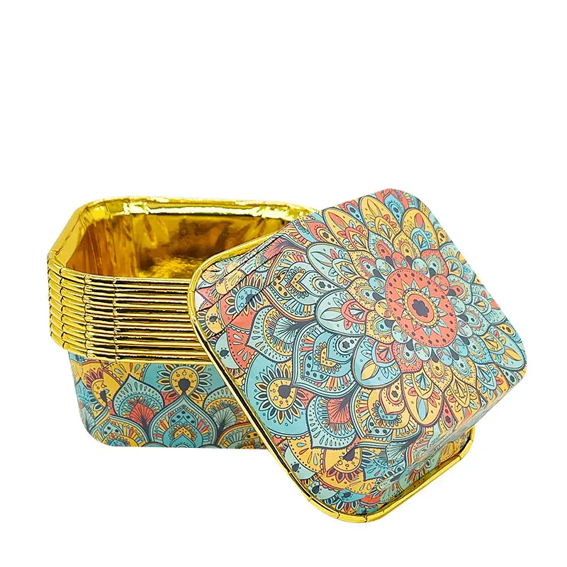 Bohemia Style Square Muffin Cups-4-packsources.com