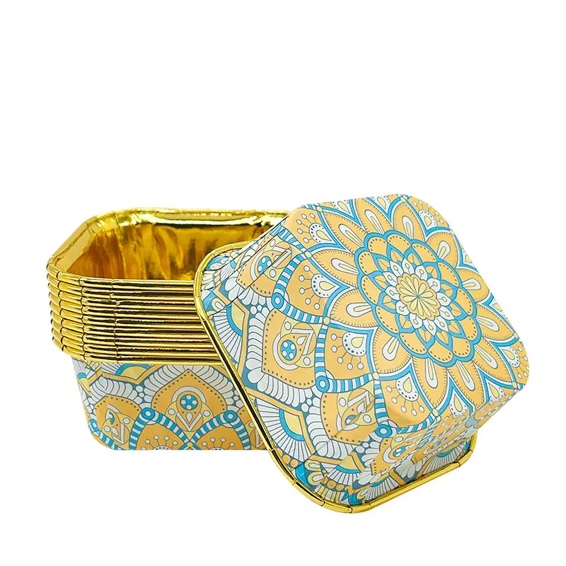 Bohemia Style Square Muffin Cups-6-packsources.com