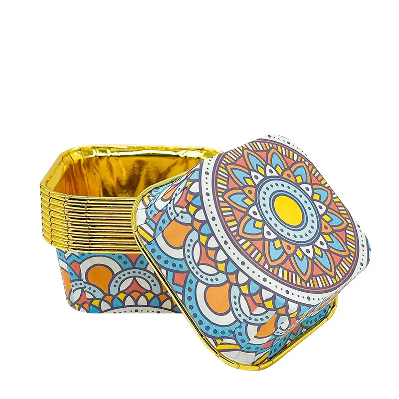 Bohemia Style Square Muffin Cups-9-packsources.com