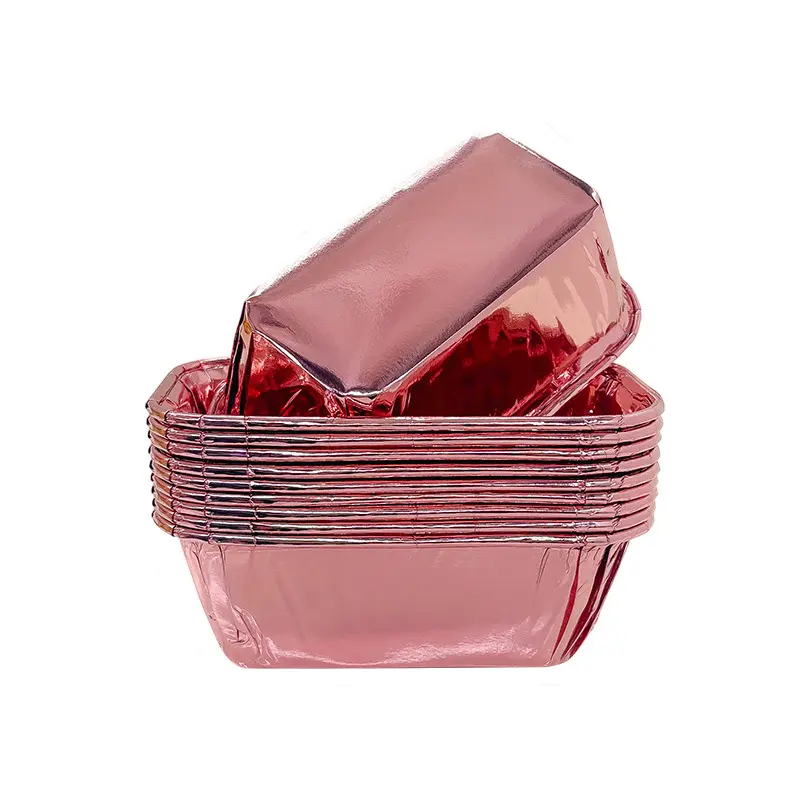 Double Side Foil Rectangle Muffin Baking Cups