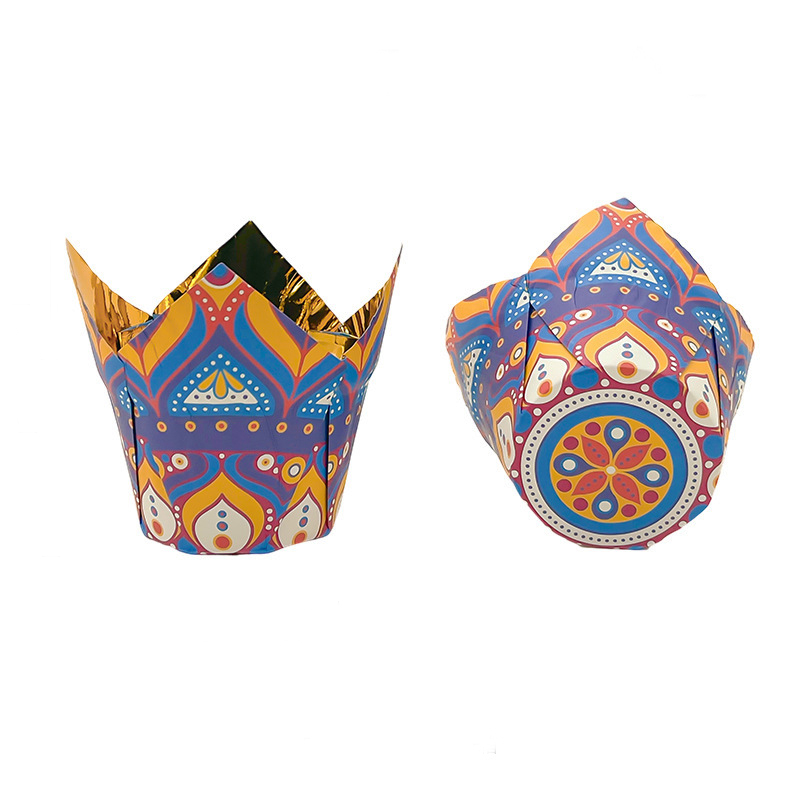 Foil Tulip Baking Cups-packsources.com