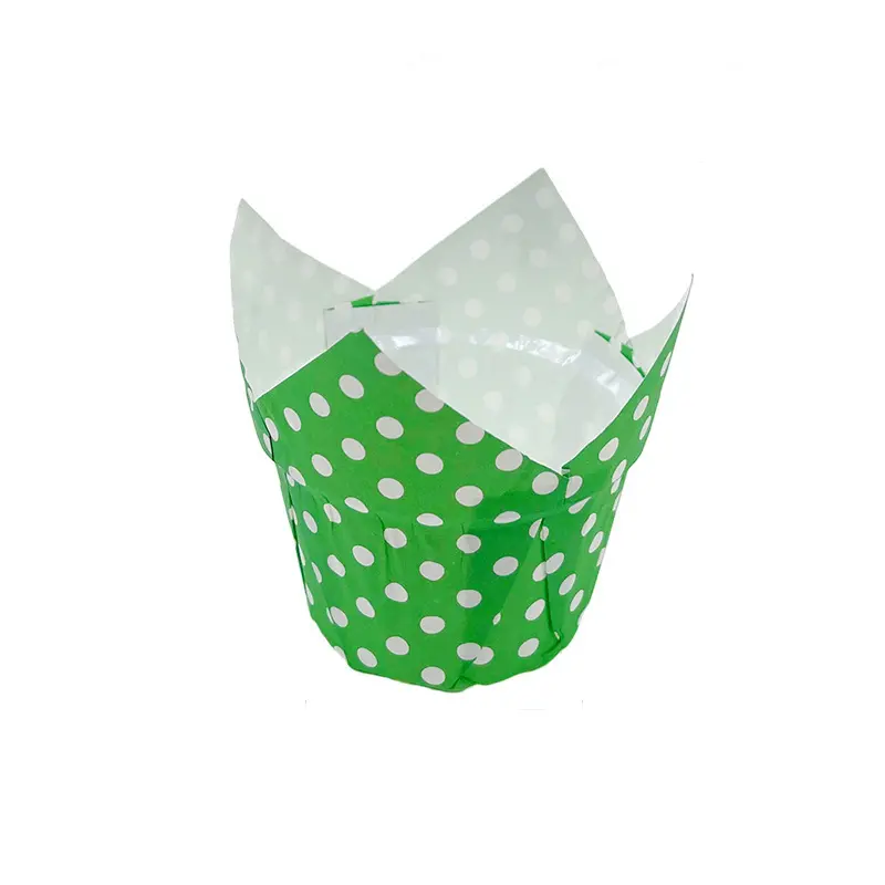 Greaseproof Tulip Cupcake Liners PE Liner