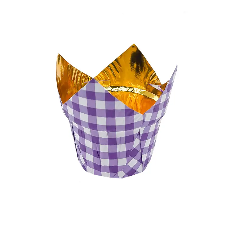 Inner side foil tulip backing cups