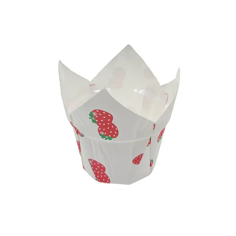 Greaseproof Tulip Cupcake Cups PE -strawberry-packsources.com