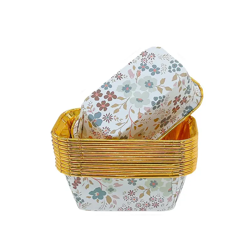 Single Side Foil Rectangle Muffin Liners Foliar