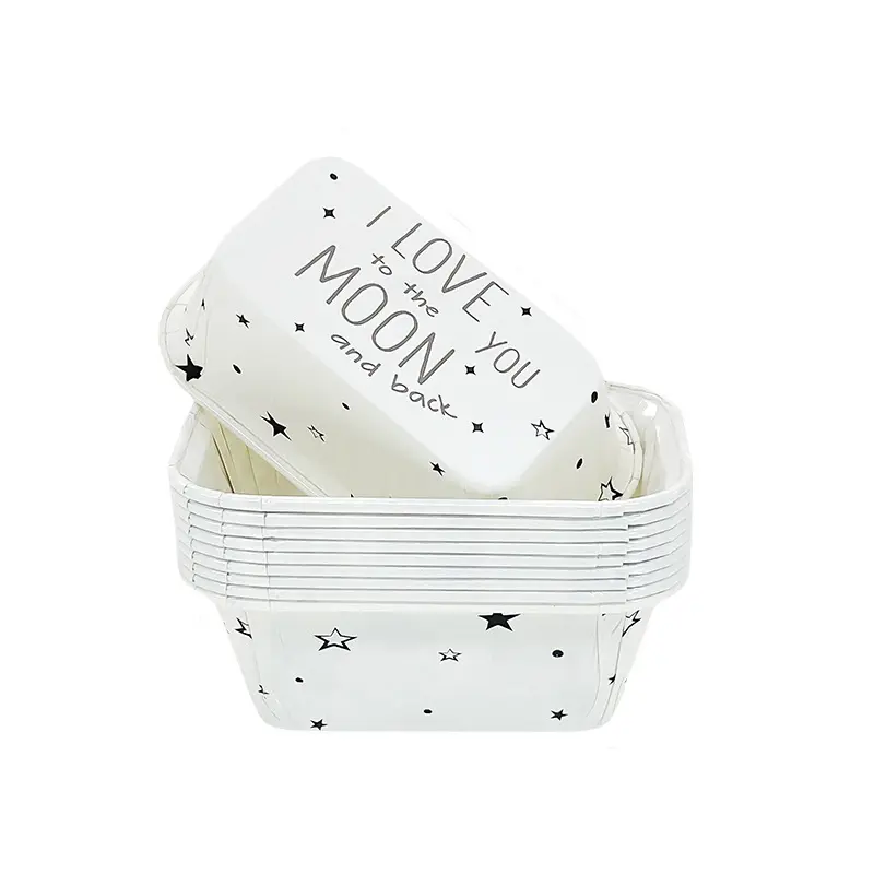 Single Side Foil Rectangle Muffin Liners Foliar-PE-love-moon-packsources.com