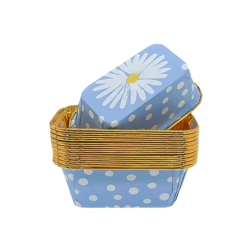 Single Side Foil Rectangle Muffin Liners Foliar-blue-packsources.com