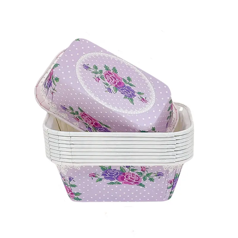 Single Side Foil Rectangle Muffin Liners Foliar-PE-purple-packsources.com