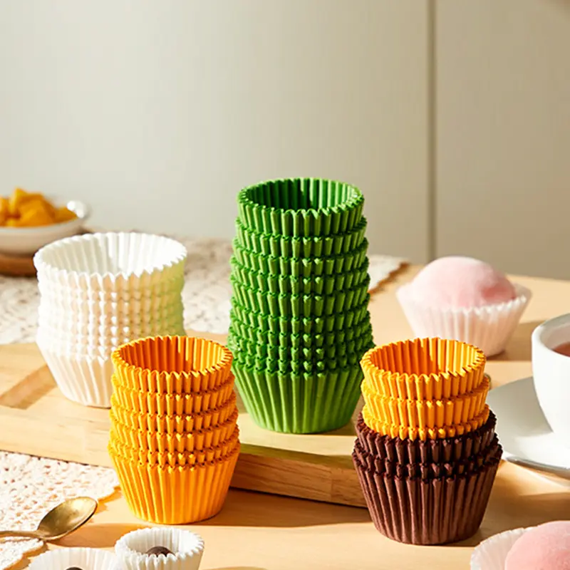Greaseproof mini backing cups-plain-color