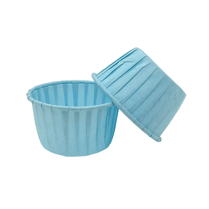 Compostable Greaseproof mini muffin liners-skyblue-packsources.com