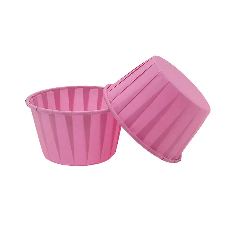 Compostable Greaseproof mini muffin liners-pink-packsources.com