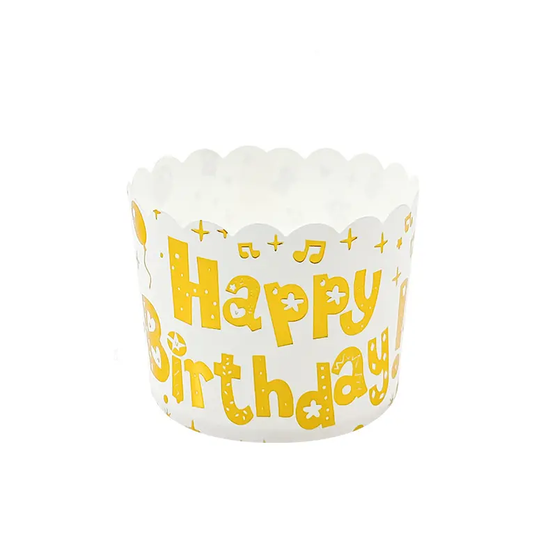 Jumbo Muffin Cups With Golden Stamped