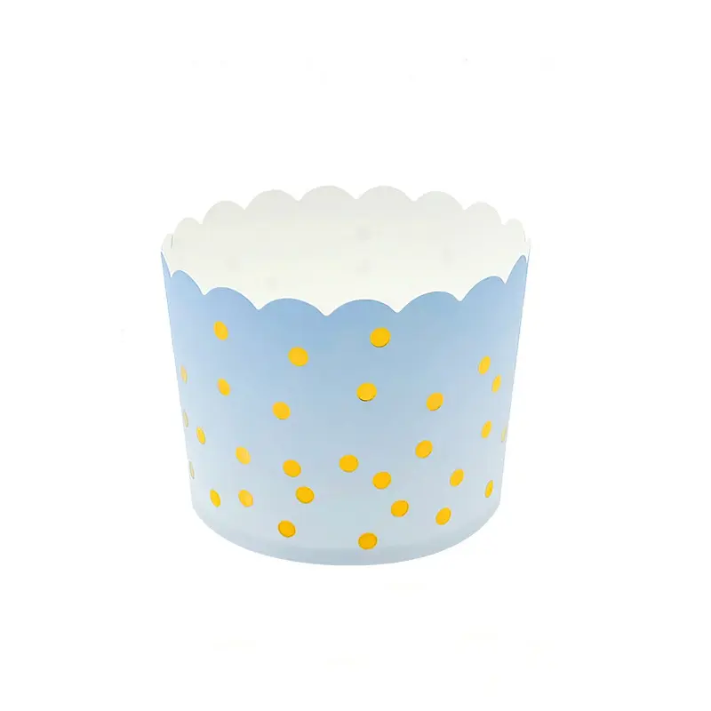 Jumbo Muffin Cups With Golden Stamped-blue-packsources.com