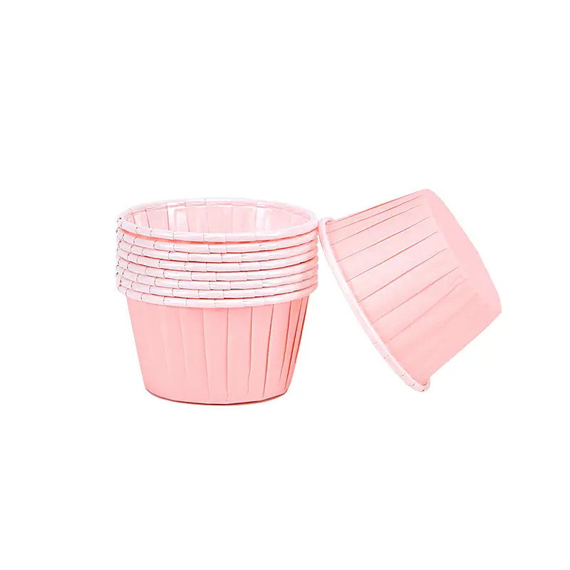 E Laminated Muffin Baking Cups-pink-packsources.com
