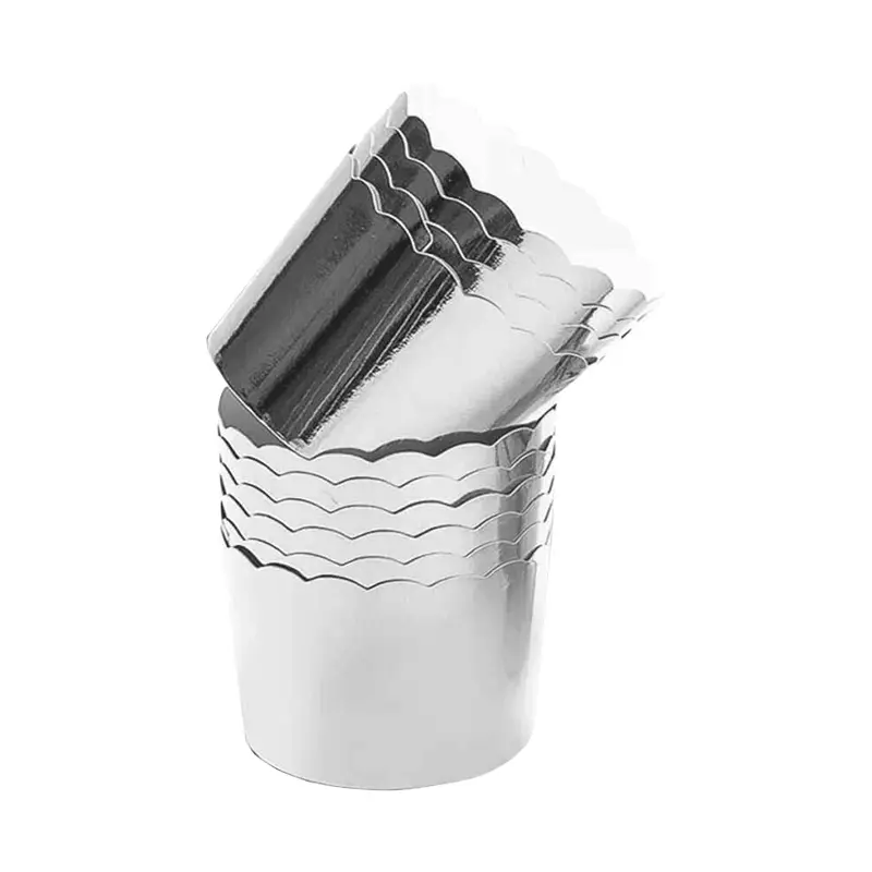 Foil jumbo muffin liners-silver-packsources.com