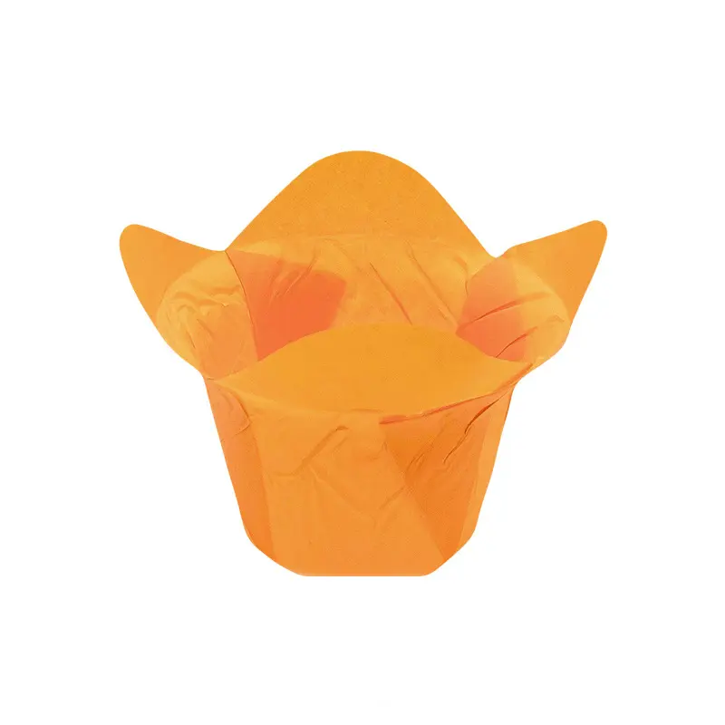 Compostable Tulip Cupcake Liners-yellow-packsources.com