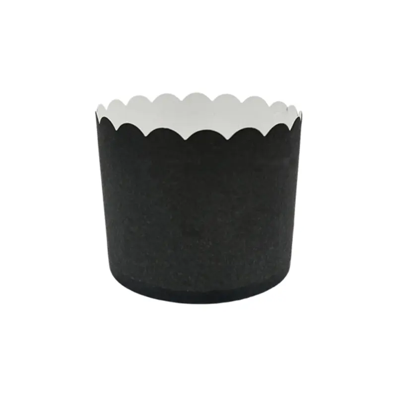 Pure Color Jumbo Muffin Baking Cups-black-packsources.com