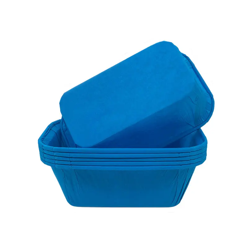 Muffin Cups Rectangle Mini Cupcake Liners-blue-packsources.com