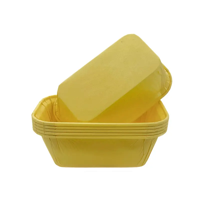 Muffin Cups Rectangle Mini Cupcake Liners-yellow-packsources.com