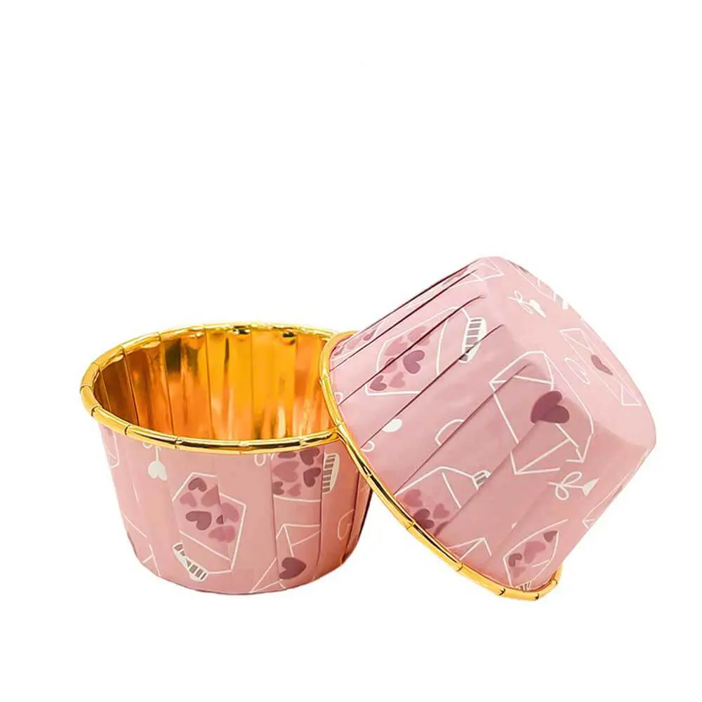 Floral printed Mini muffin foil Paper Cups-6-Packsources.com