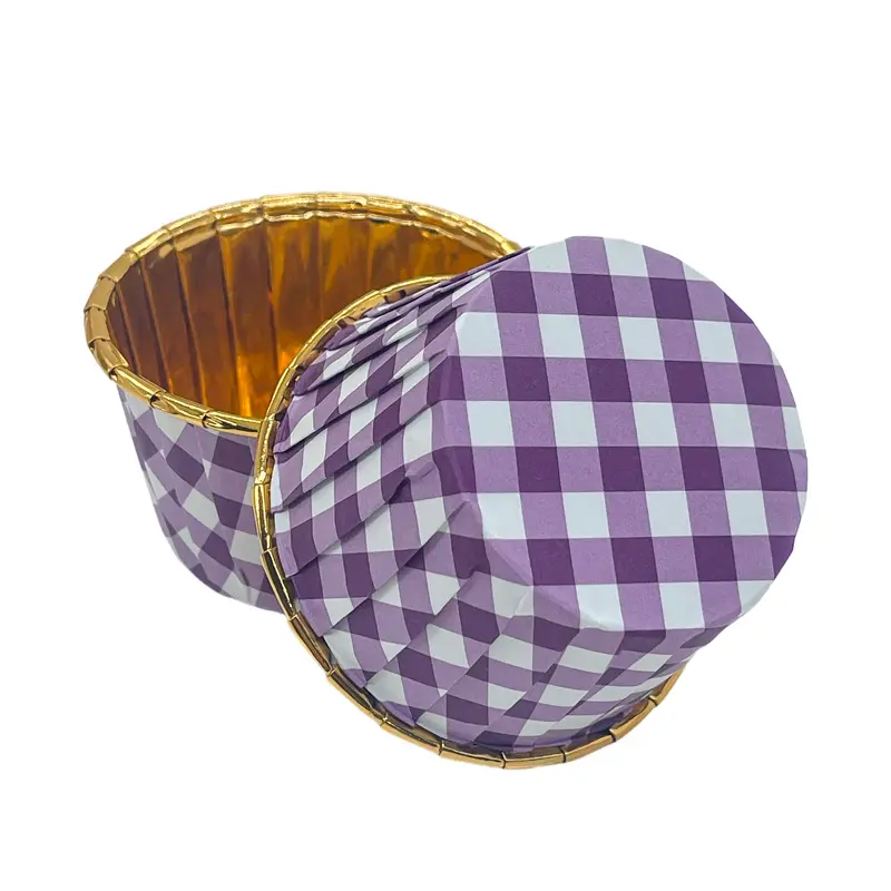 Single Side Foil Mini Muffin Baking Cups-Blue-2-packsources.com