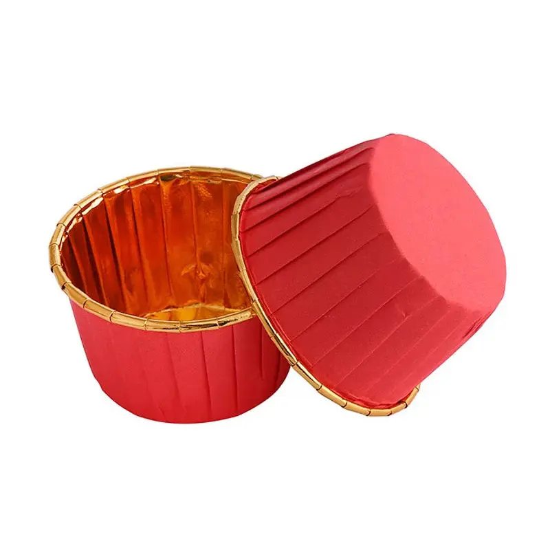 Mini Muffin Cupcake Liners Single Side Foil Greaseproof cups-red-packsources.com