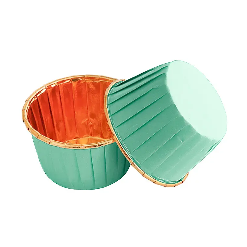 Mini Muffin Cupcake Liners Single Side Foil Greaseproof cups-tiffany-4-packsources.com