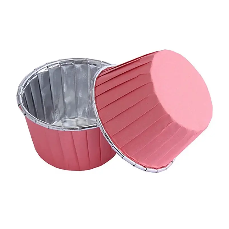Mini Muffin Cupcake Liners Single Side Foil Greaseproof cups-tiffany-silver-packsources.com