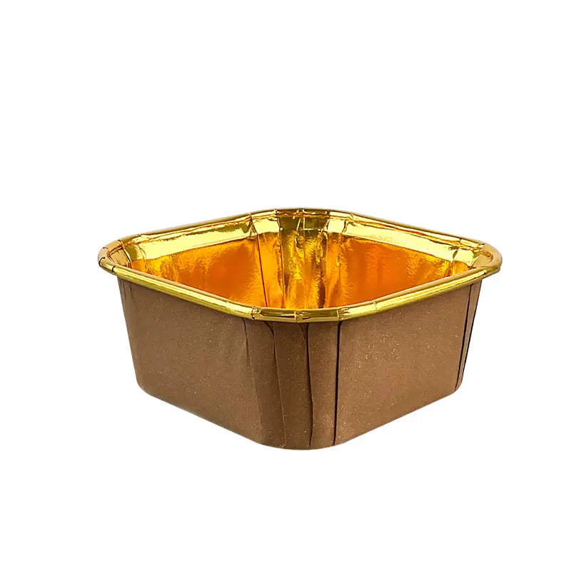 Single Side Foil Square Muffin Liners-coffee-packsources.com