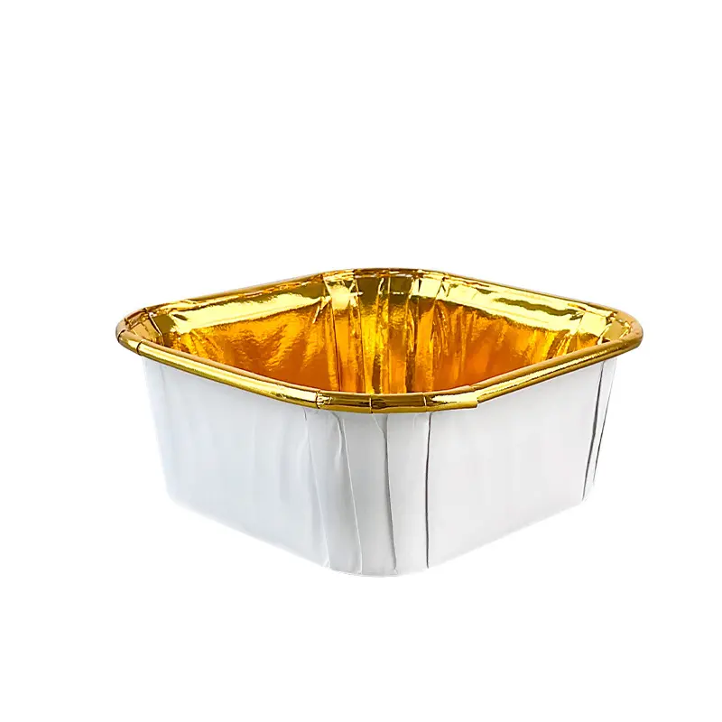 Single Side Foil Square Muffin Liners-white-packsources.com