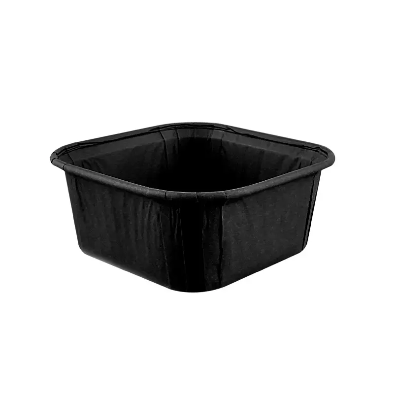 Square Muffin Liner Compostable Baking Cups-black-packsources.com