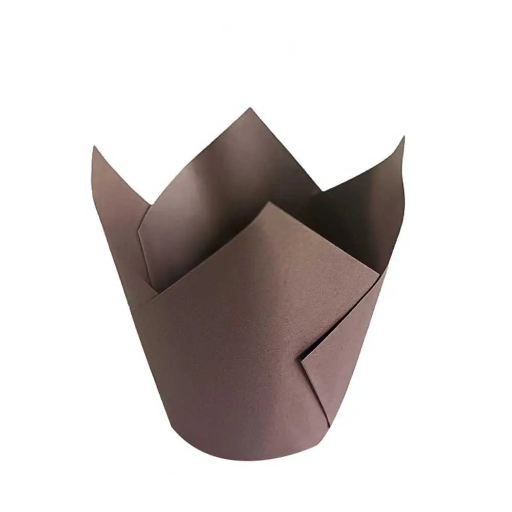 Parchment Tulip Cupcake Liners-Coffee-packsources.com