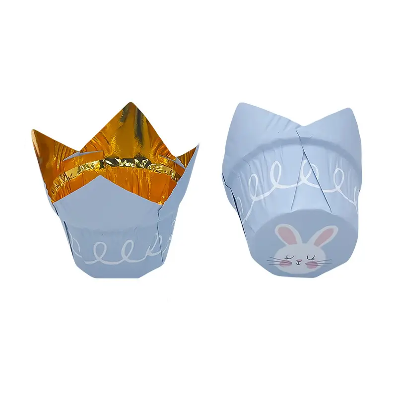 Greaseproof Tulip Cupcake Liners-gray-packsources.com