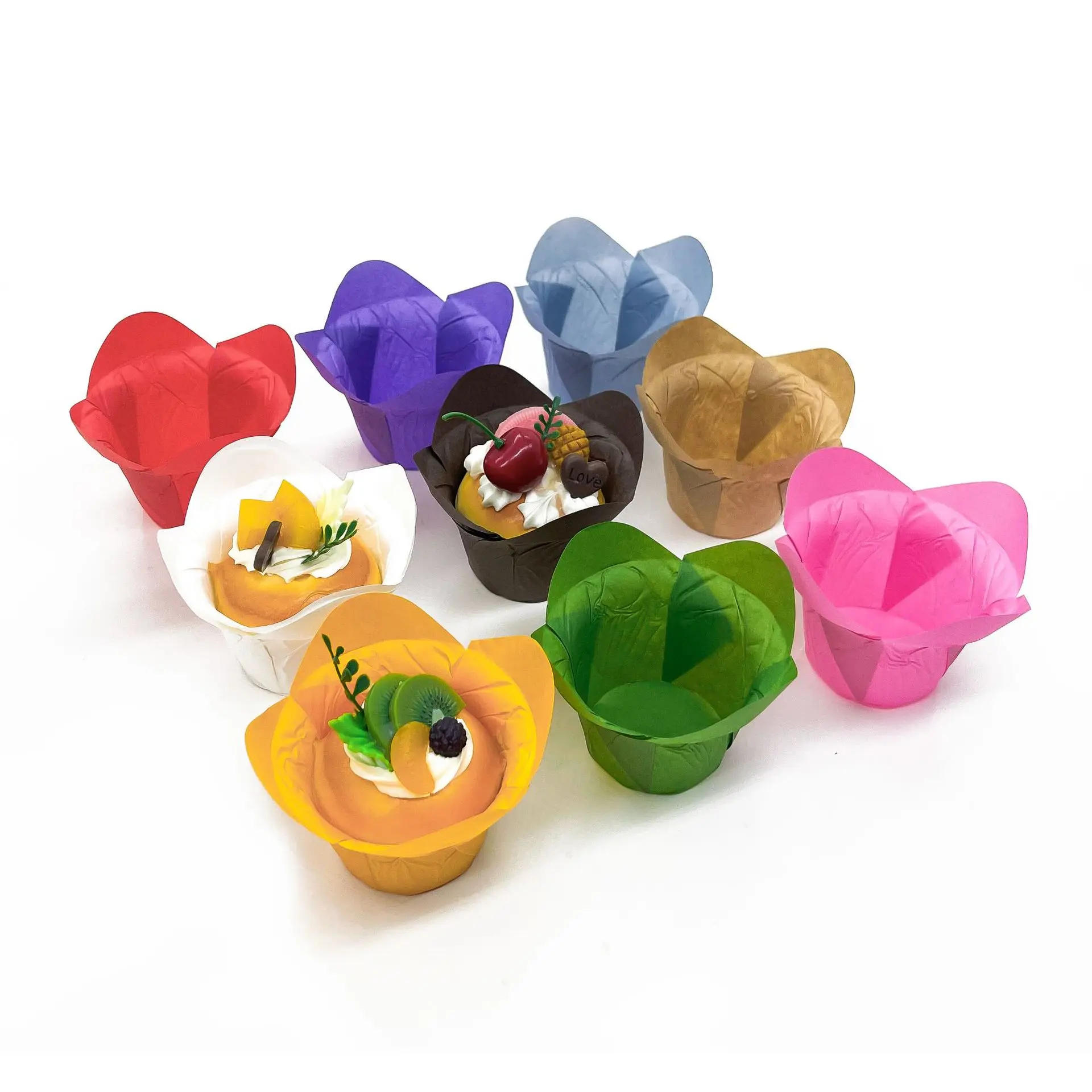 Printed Tulip Cupcake Liners-packsources.com